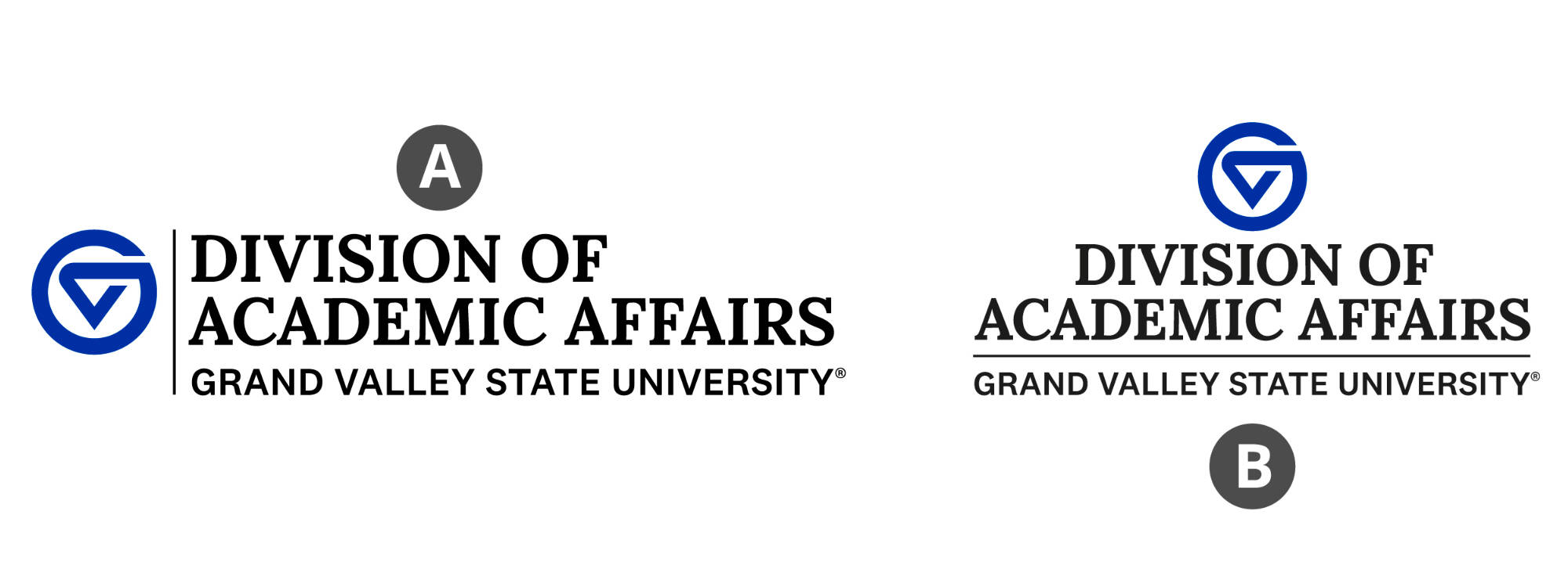 A markleft secondary logo and a marktop secondary logo